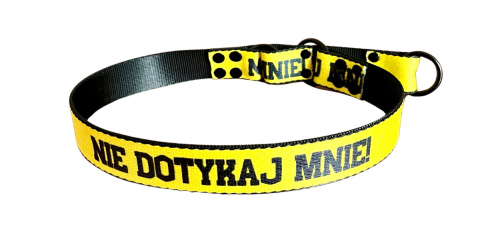 obroża półzacisk "NIE DOTYKAJ MNIE" M