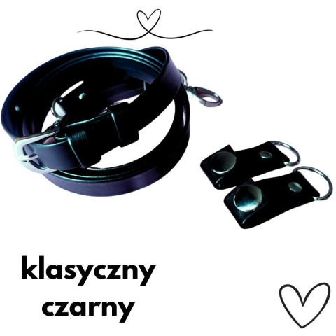 pasek +zaczepy czarny