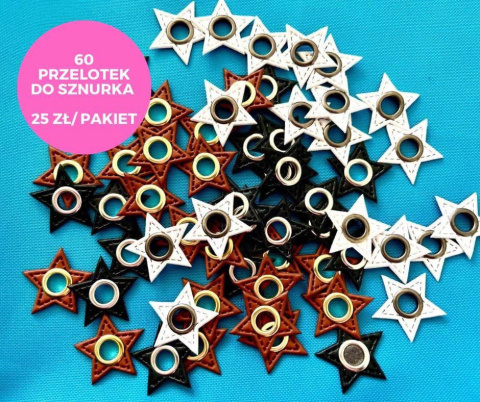 60 przelotek do sznurka