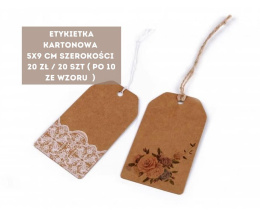 etykieta papierowa 20 sztuk