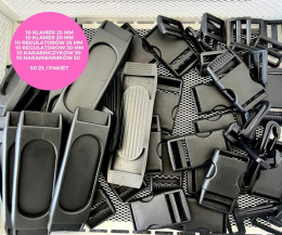 duży pakiet galanterii plastikowej 25-30 mm